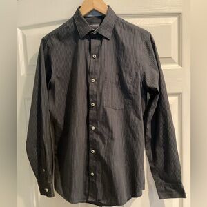 Van Heusen Navy Striped Button Down Shirt